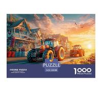Tractor Racing Scene Smooth Surface Rural Fantasy Art Style Excellent Hobby Gift, Adults, Teenagers And Puzzle Enthusiasts 52x38cm/1000pcs