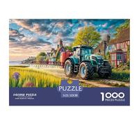 Tractor Spraying Field Thick Cardboard Pieces Rural Farm Landscape Style Excellent for Training Memory, Concentration And Logical Thought Process 52x38cm/1000pcs