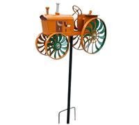 Tractor Wind Spinner - Metal Rotating Wheels Garden Outdoor Decor, Farmhouse Windmill Ornament | Rustic Landscape Sculpture for Porch Patio Lawn Pathway Walkway Farmer