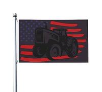 Tractor With American Usa Bandiera Da Giardino Con 2 Occhielli Bandiera Robuste Bandiere Per Decorazione Interno Portico 90X150Cm