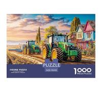 Tractors on Dirt Road Thick Cardboard Pieces Rural Farm Landscape Style Excellent for Training Memory, Concentration And Logical Thought Process 70x50cm/1000pcs