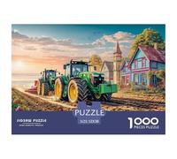 Tractors Plowing Field Sturdy Paper Material Rural Farm Landscape Style Great Brain Teaser, Suitable for Home Relaxation And Personal Hobby Time 52x38cm/1000pcs