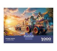 Tractors Racing Set Puzzle Premium Da 1000 Pezzi, Rural Fantasy Scene, Impossibile, Difficile, Stimolante, Stress, Migliore Regalo, Idea Regalo, Hobby, Tempo Libero 70x50cm/1000pcs