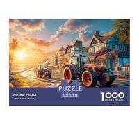 Tractors Racing Thick Cardboard Pieces Rural Fantasy Scene Excellent for Training Memory, Concentration And Logical Thought Process 52x38cm/1000pcs