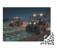 Tractors with GPS Navigation System Jigsaw Puzzle Impossible 1000 Pezzi Decorazione Per La Casa. Giochi Rilassamento E Intelligence Per Adulti E Bambini Da 12 Anni 52x38cm/1000pcs