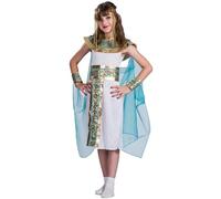 TRACYCY Egitto Regina Costume Bambina Cosplay Antico Egitto Regina Faraone Vestito con Cuffia Set per Dress up Halloween Carnevale Compleanno Festa Fancy Costume