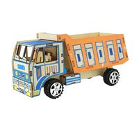 TRACYE Camion a Frizione Puzzle 3D in Legno,Fai da Te Giocattolo Scientifico,Strumento di Apprendimento Interattivo,Kit di Artigianato Educativo