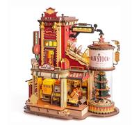 TRACYE Fabbrica dei Regali dei Sogni Puzzle 3D in Legno, Kit di Costruzione in Legno per Adulti da Costruire, Rompicapo Giochi Logica Potenziare creatività,Natale Ideale Regalo