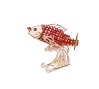 TRACYE Pesce Koi Puzzle 3D in Legno, Kit di Costruzione in Legno per Adulti da Costruire, Rompicapo Giochi Logica Potenziare creatività,Natale Ideale Regalo