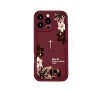 TRADAY Custodia per telefono cristiana compatibile con iPhone 15 Pro Max, motivo floreale vintage con versi della Bibbia Salmi 46:5, antiurto, in morbido TPU, custodia protettiva per donne e ragazze