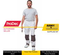 Trade Professionale Decoratori Imbianchini Bianco Pantaloni da Lavoro con Tasche