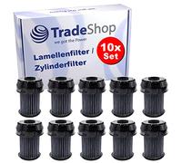 Trade-Shop - 10 filtri a lamella/cilindro/filtro HEPA/filtro antipolvere di ricambio per Bosch serie BGS6, serie Siemens VSX6/aspirapolvere senza sacchetto