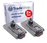Trade-Shop - 2 batterie agli ioni di litio, 25,2 V, 4 Ah, compatibili con Dyson V15 Detect (Absolute Extra, Total Clean), V15s Submarine sostituisce 970343-04 970343-06 355983