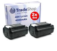 Trade-Shop - 2 batterie agli ioni di litio 36 V/40 V/4000 mAh, compatibili con Ryobi OP40501 OP40601 OP40602 OP4060A OP4075A BCL3650F BCL-3620 BCL3650F RY36B60A RY36B90A RY36B90A