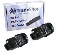 Trade-Shop - 2 batterie agli ioni di litio Premium 10,8 V/1500 mAh, compatibili con Würth 0700996210 Master 10.8 Berner BTI 10.8 BACP 10.8 sostituisce Berner 034300