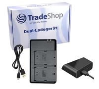 Trade-Shop 2 batterie ricaricabili USB-C compatibili con Canon LP-EL DS401231 LC-E6 LC-E6E EL-1 EL-5 Speedlite con cavo micro USB / stazione di ricarica