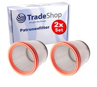 Trade-Shop - 2 filtri a cartuccia/filtro a lamelle, compatibili con Bosch GAS 12-50 F, GAS 12-50 RF, GAS 14-20 RFB, GAS 12-50RF