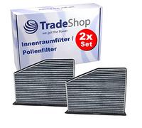 Trade-Shop - 2 filtri per abitacolo / polline / filtro ai carboni attivi per Audi VW Seat Skoda Mercedes-Benz Vauxhall Vectra auto auto