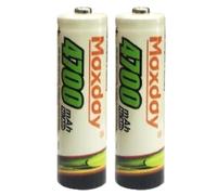 Trade Shop - 2 Pezzi Pile BATTERIE Stilo AA Ricaricabili da 4700 mAh Ni-MH per Fotocamera