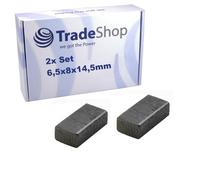Trade-Shop - 2 spazzole a carbone, 6,5 x 8 x 14,5 mm, compatibili con Bosch PSB 650, PSB 650 RE, PSB 6000 RA, PFZ 500 E, PBS 7 A, PBS 7 AA, PBS 7 AE