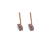 Trade-Shop - 2 spazzole di carbone, 6 x 6 x 10 mm, per molti veicoli, camion, motori, aria condizionata, ventola, tergicristallo, alzacristalli, 12-24 V