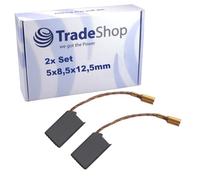 Trade-Shop - 2 spazzole di carbone per motore, 5 x 8,5 x 12,5 mm, compatibili con Festool RO 150 E, WST 150/7 E Plus, RO 90 DX FEQ, PS 200 E, RAP 80.02 E, BF 1 E
