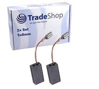 Trade-Shop - 2 spazzole di carbone per motore, 5 x 8 x 15 mm, compatibili con Bosch GWS 23-230+SDS, 23-230J, 23-230JS, 23-230S, 2400-23JH, 24-180, 24-180B, 24-180H