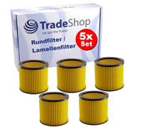 Trade-Shop 2351113 - 5 filtri a lamelle, compatibili con Einhell RT-VC 1420 RT-VC 1525 SA TH-VC 1820 S