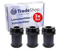 Trade-Shop - 3 filtri a lamella/cilindro/filtro HEPA/filtro antipolvere per Bosch BGS6PRO1/01 BGS6PRO2/01 BGS6PRO3 BGS6PRO304