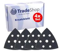 Trade-Shop - 4 pezzi chiusura a strappo di ricambio autoadesivo, 93 x 93 x 93 mm, compatibile con Bosch PDA 180 E, compatibile con Parkside PDS 290 C3, PDS 290 B2, PDS 290 A1