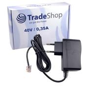 Trade-Shop 40 V 350 mA Alimentatore/Caricabatterie/Cavo di ricarica compatibile con Agfeo ST22 ST31 ST40 STE40 ST42 ST45 ST56 STE56 100826078992 6100826