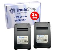 Trade-Shop 4514072 - 2 batterie agli ioni di litio, 18 V, 5000 mAh, compatibili con Kraftixx KX-AHE 1820 / KX-AHS 1858 / KX-AKS 1825 Li Solo