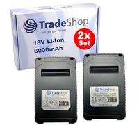 Trade-Shop 4514072 - 2 batterie agli ioni di litio, 18 V, 6000 mAh, compatibili con Kraftixx KX-AHE 1820 / KX-AHS 1858 / KX-AKS 1825 Li Solo