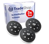 Trade-Shop 492286 - 3 piatti di supporto da 125 mm, compatibili con Festool ETS EC 125, LEX 125, smerigliatrice orbitale sostituisce ST-STF-LEX 125/90/8-M8 W-HT, 3 pezzi