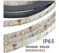 Trade Shop - 5 Metri Strip Striscia 300 Led 3014 Smd Per Esterno Ip65 12 V Dc Caldo Freddo - Fredda