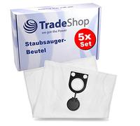 Trade-Shop - 5 sacchetti per aspirapolvere compatibili con Starmix ISP iPulse L-1635 BASIC, ISP iPulse M-1635 SAFE/PLUS aspirapolvere, colore: Bianco