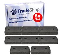 Trade-Shop - 8 filtri in spugna compatibili con Miele TCE520WP TCE636WP TCH630WP TCJ680WP TCJ690WP TDB220WP TDB630WP TDC130WP