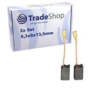 Trade-Shop 949637-01 - Set di 2 spazzole di carbone, 6,3 x 8 x 13,5 mm, ricambio per Black & Decker 949637-01