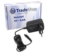 Trade-Shop Alimentatore da 6 V 600 mA compatibile con Braun Waterflex MGK3040, MGK3060, MGK3080 (tipo 5514, 5515), SH5427 (tipo 5760), WF2s HC5010