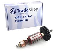 Trade-Shop Ancora rotore motore di ricambio con ventola, compatibile con Makita HR2460 HR2470, martello perforatore sostituisce 515289-2