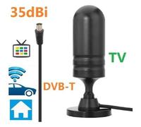 Trade Shop - Antenna Tv Terrestre Dvb-t Interno Esterno Amplificata 36 Dbi Per Auto Camper