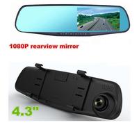Trade Shop - Auto Rearview Specchietto Dvr Telecamera Full Hd 1080p 4.3 ''lcd Con Retro Cam - SPEDIZIONE GRATUITA