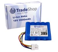 Trade-Shop Batteria agli ioni di litio 18 V 2 Ah compatibile con Worx WR100SI WR101SI WR101SI.1 WR102SI WR102SI.1 WR104SI WR104SI.1 WR105SI WR105SI.1 WR103SI WR106SI