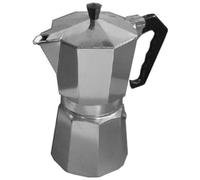 Trade Shop - Caffettiera Moka Napoletana Caff 6 Tazze Alluminio Grigio Guarnizione Silicone