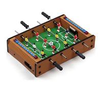 Trade Shop - Calcio Balilla Biliardino Da Tavolo In Legno Con 4 Stecche E 12 Omini 35x22x7cm
