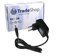 Trade-Shop Caricatore universale 9 V/2 A, 5,5 x 2,1 mm, per strisce luminose LED, fresa, videocamere di sorveglianza, ricevitore, lettore DVD, stampante, scanner switch router monitor