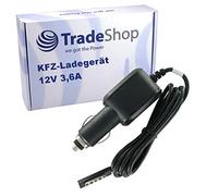 Trade-Shop - Cavo di ricarica da auto 12 V 3,6 A per notebook, tablet come Microsoft Surface Pro 2 64 GB, Pro 2 128 GB, Pro 256 GB sostituisce W9S-00004 / alimentatore di rete
