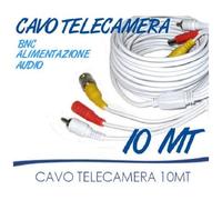 Trade Shop - Cavo Prolunga Telecamera Rca Bnc Audio Video Alimentazione 10 20 30 50 Metri - 10 Mt