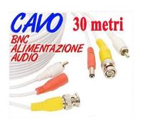 Trade Shop - Cavo Prolunga Telecamera Rca Bnc Audio Video Alimentazione 10 20 30 50 Metri - 30 Mt