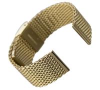 Trade Shop - Cinturino Maglia Milano Universale Ricambio Orologio Larghezza 20mm Oro